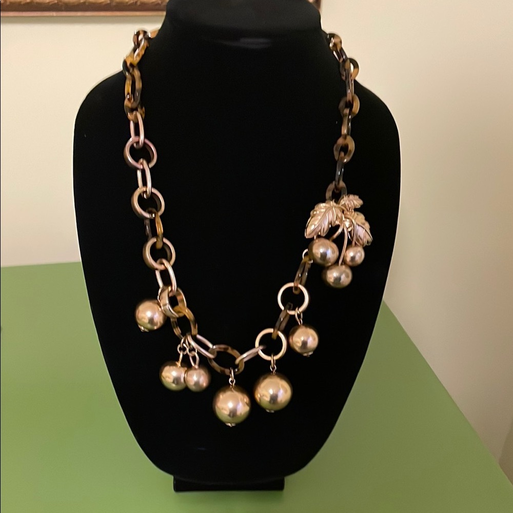 J. Crew Gold and Tortoise Statement Necklace